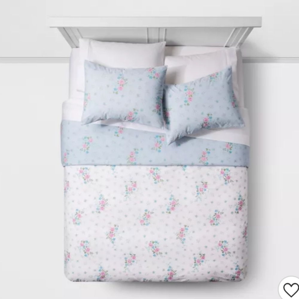 Lily Rose Duvet Cover Set Blue - Simply Shabby Chi - Picture 6 of 13